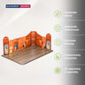6x6m Magnetic Fabric Booth Wall with Mixed Curved & Angled Panels