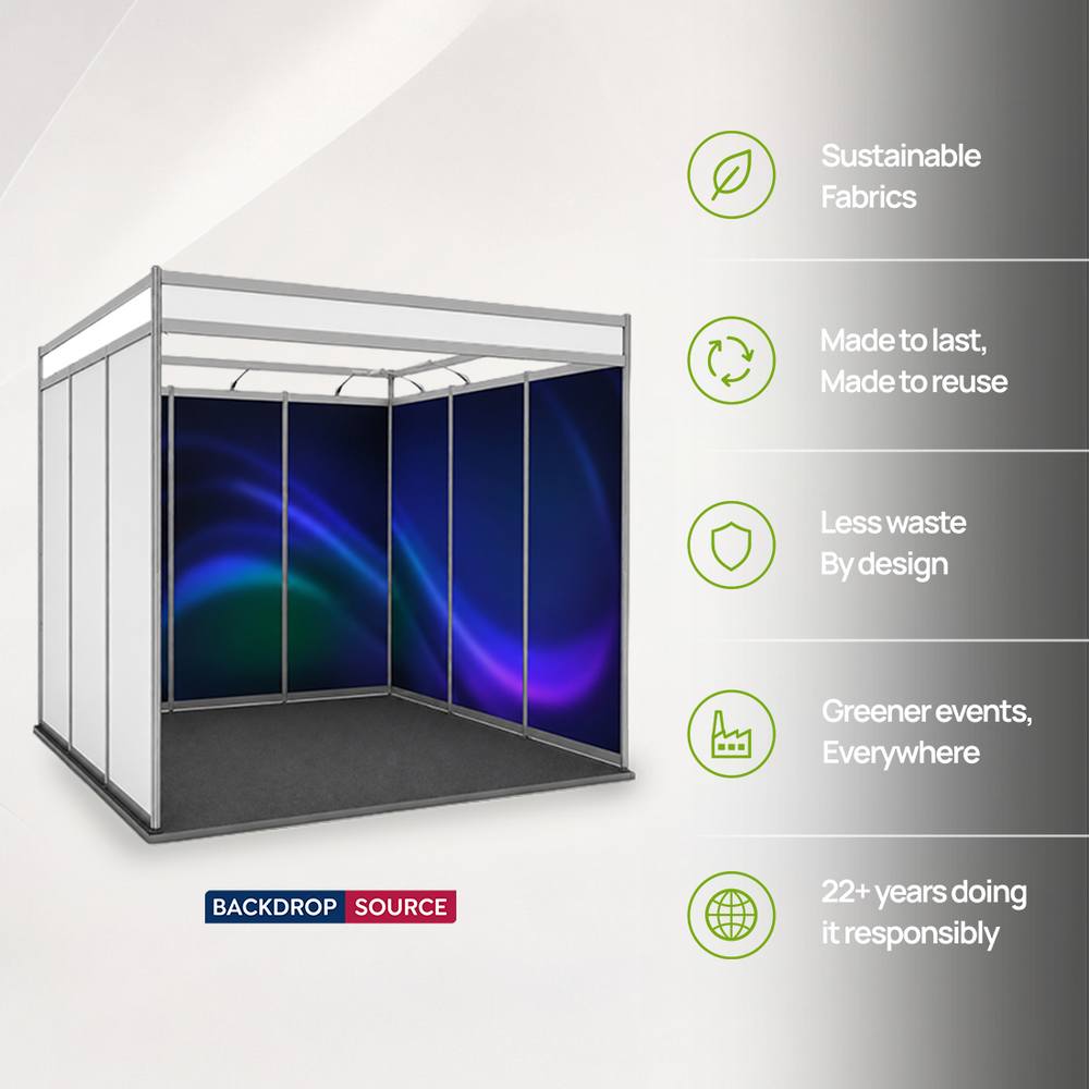 Shell scheme Exhibition Graphics for 3m Wide x 3m Depth Booth