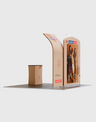 3x3m Booth Kit with Curved Wall & Sloped Arch, Counter & TV