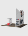 3x3m Booth Kit with Inclined Wall & Sloped Arch + Counter