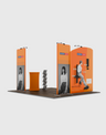 3m Wide Premium Modular Exhibition Booth Kit with TV Display