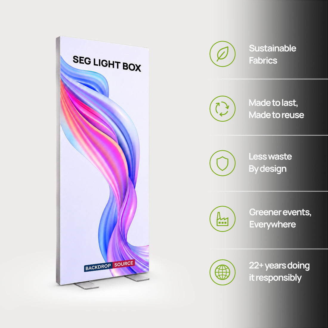 Backlit SEG Fabric Display Frame - 80mm Depth Aluminum Profile