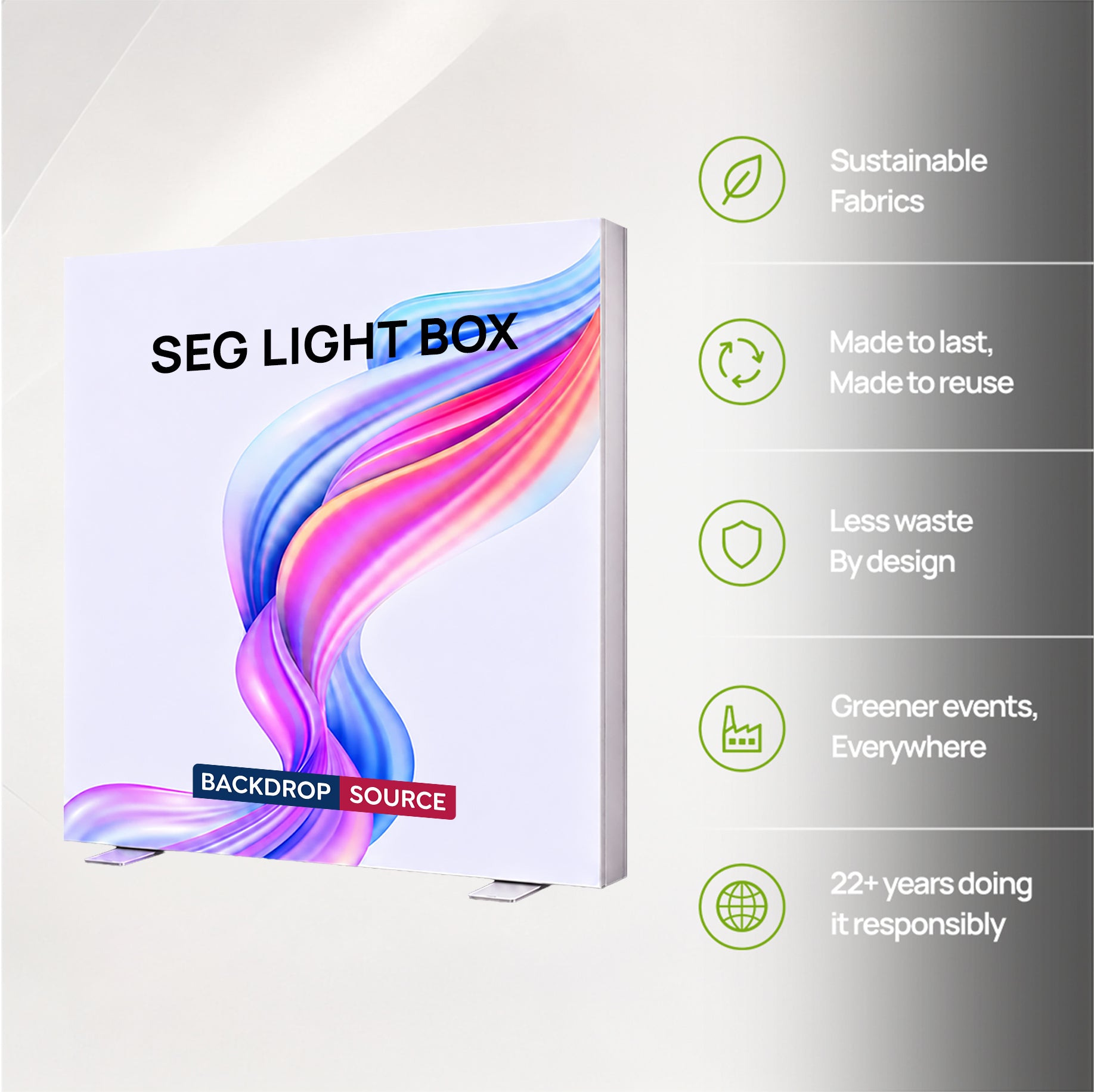 Backlit SEG Fabric Display Frame - 120mm Depth Aluminum Profile
