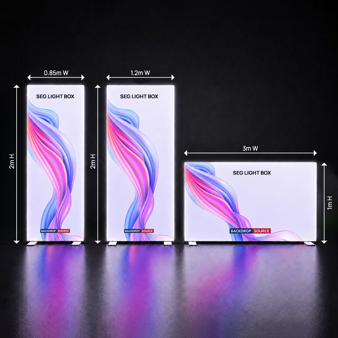 Backlit SEG Fabric Display Frame - 80mm Depth Aluminum Profile