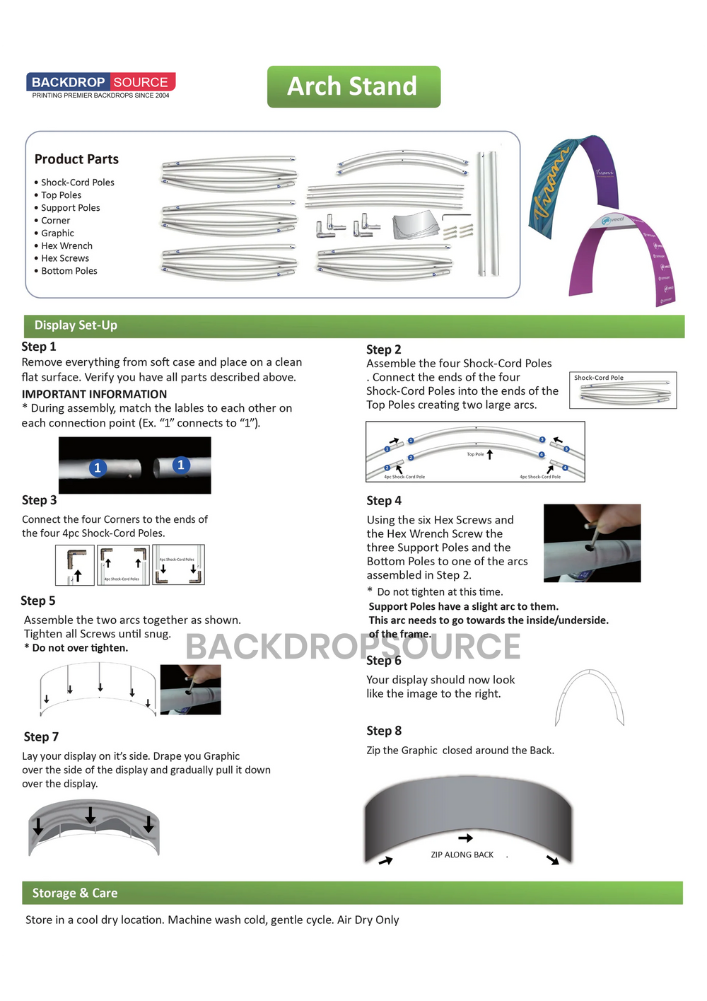 C Shape Tension Fabric Arch - 6m