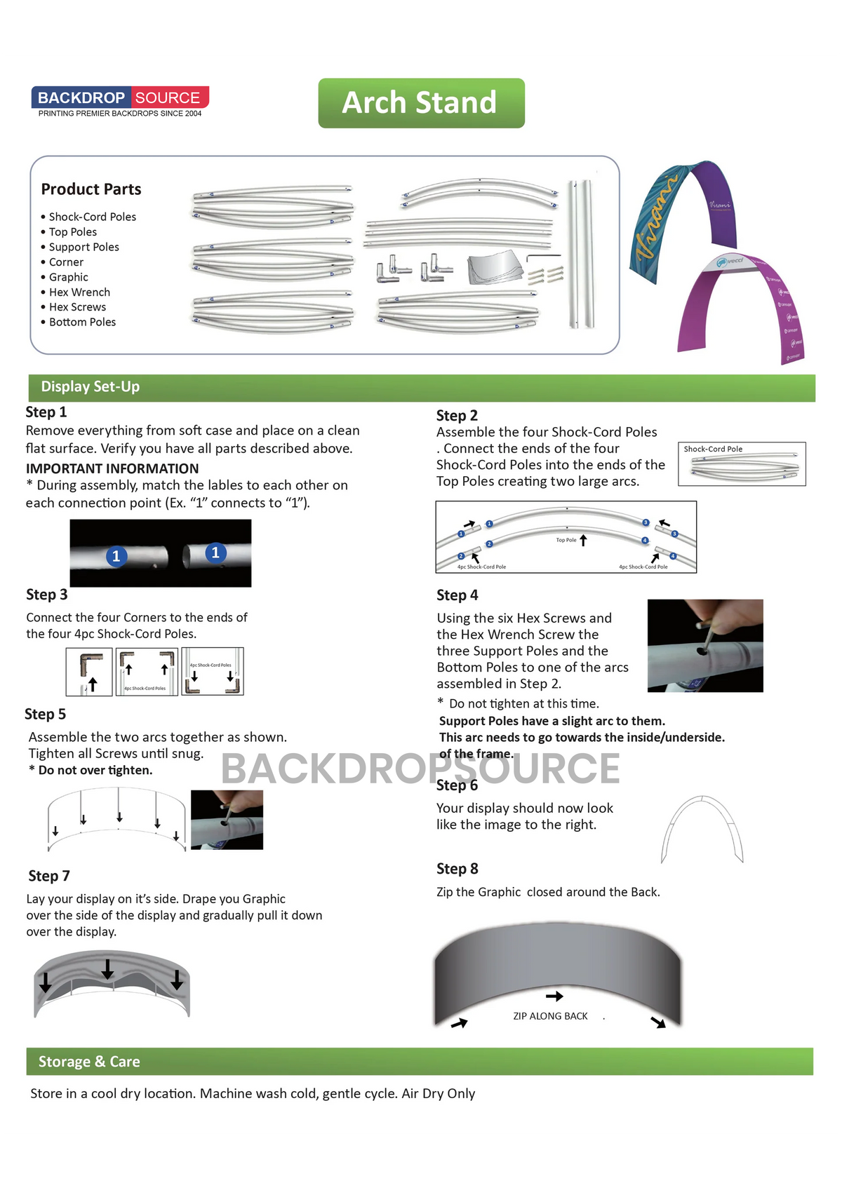 C Shape Tension Fabric Arch - 6m