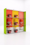 Portable Pop-Up Display Wall with Shelving (Dual-Side Print)