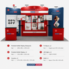 Portable Exhibit Display 6m x 3m - Model 7