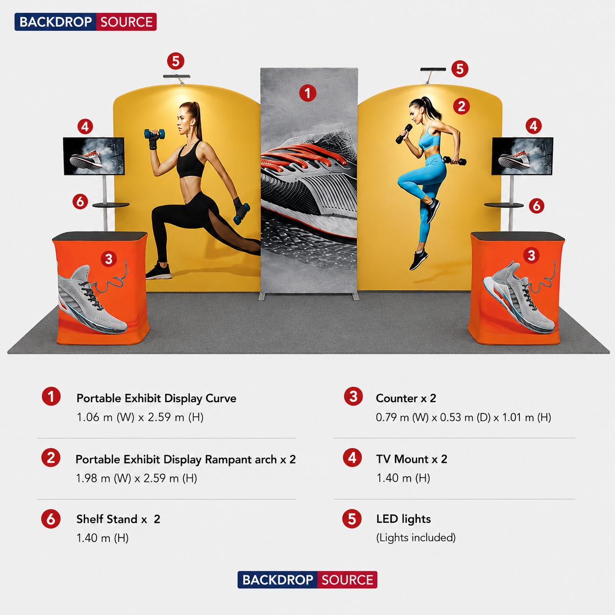 Portable Exhibit Display 6m x 3m - Model 9