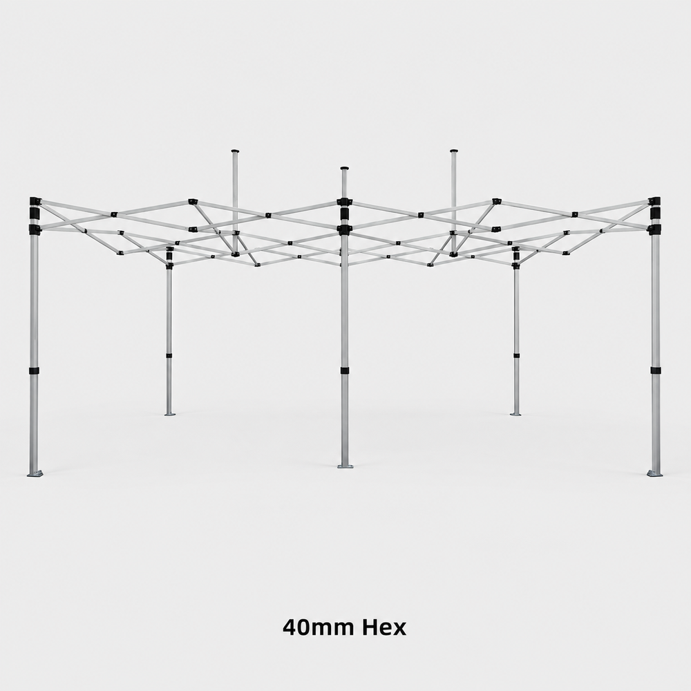 10x10 Canopy Tent with Peak Flag Kit