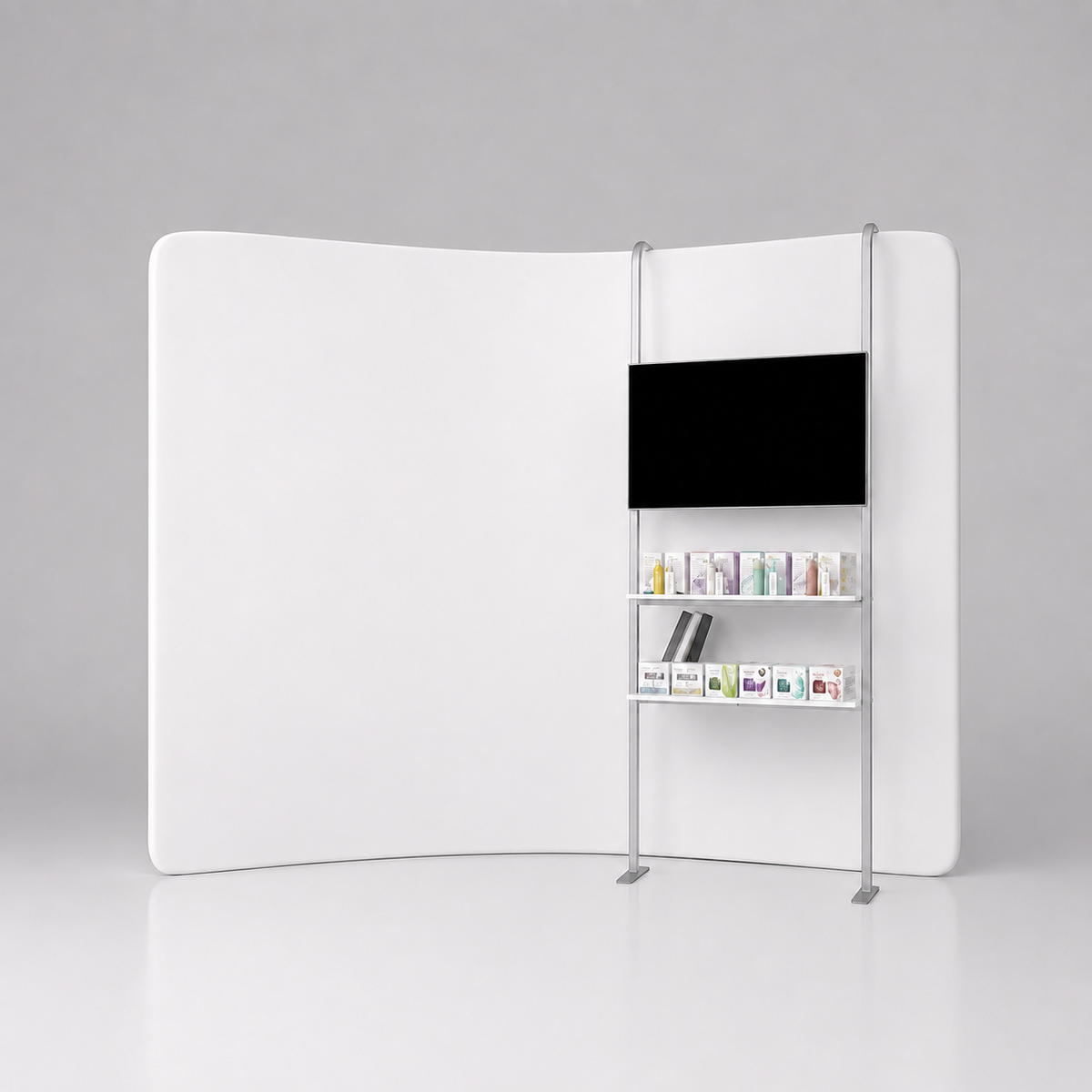 Modular Add-On Unit with TV Mount and 2 Shelves