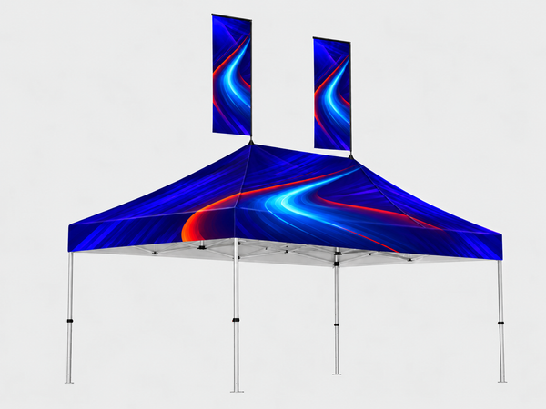 3m x 4.5m Canopy Tent with Peak Flag Kit