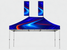 10x15 Canopy Tent with Peak Flag Kit