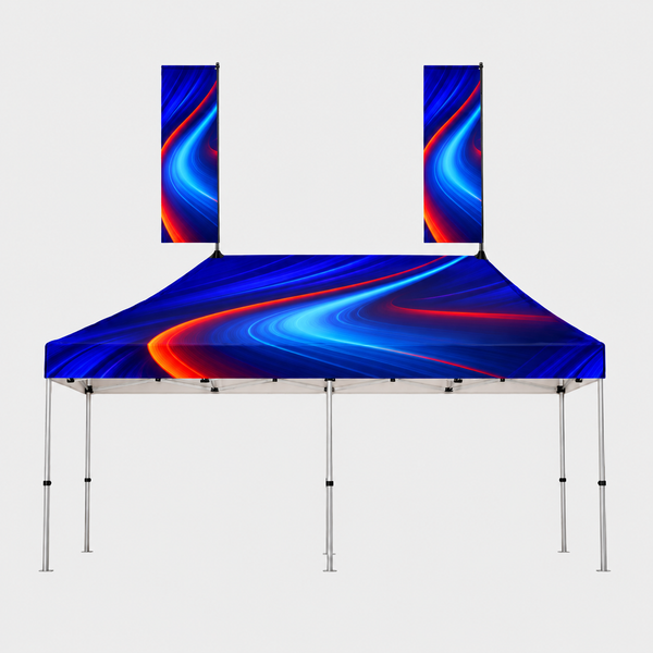 3m x 6m Canopy Tent with Peak Flag Kit