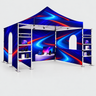 10ft x 10ft Fabric Canopy Kit A6 with Dual Arch Doorways & Quad Display Shelving