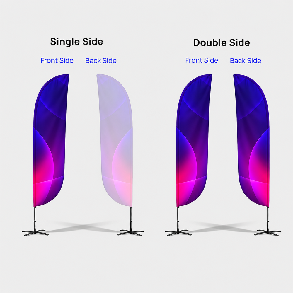 Convex Feather Fabric Flag