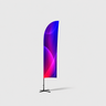 Straight Feather Fabric Flag