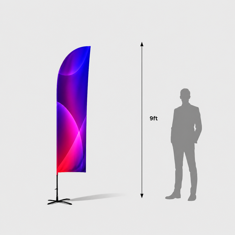 Straight Feather Fabric Flag