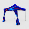 10x10 Tent With Scalloped Valances And Curtains
