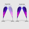 Duplex Printing Teardrop Flag with Uni-Fit Pole