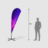 Duplex Printing Teardrop Flag with Uni-Fit Pole