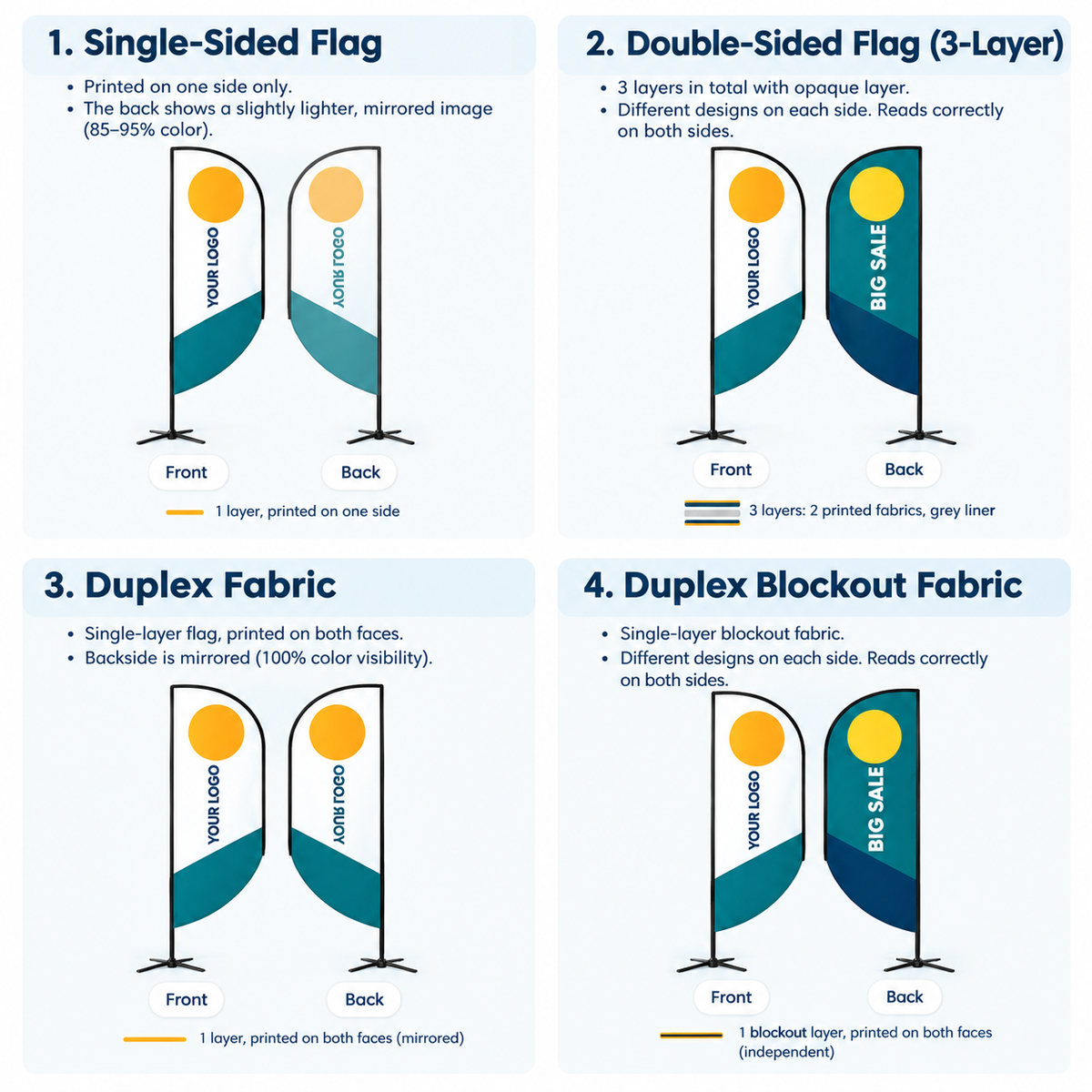 Teardrop Fabric Flag