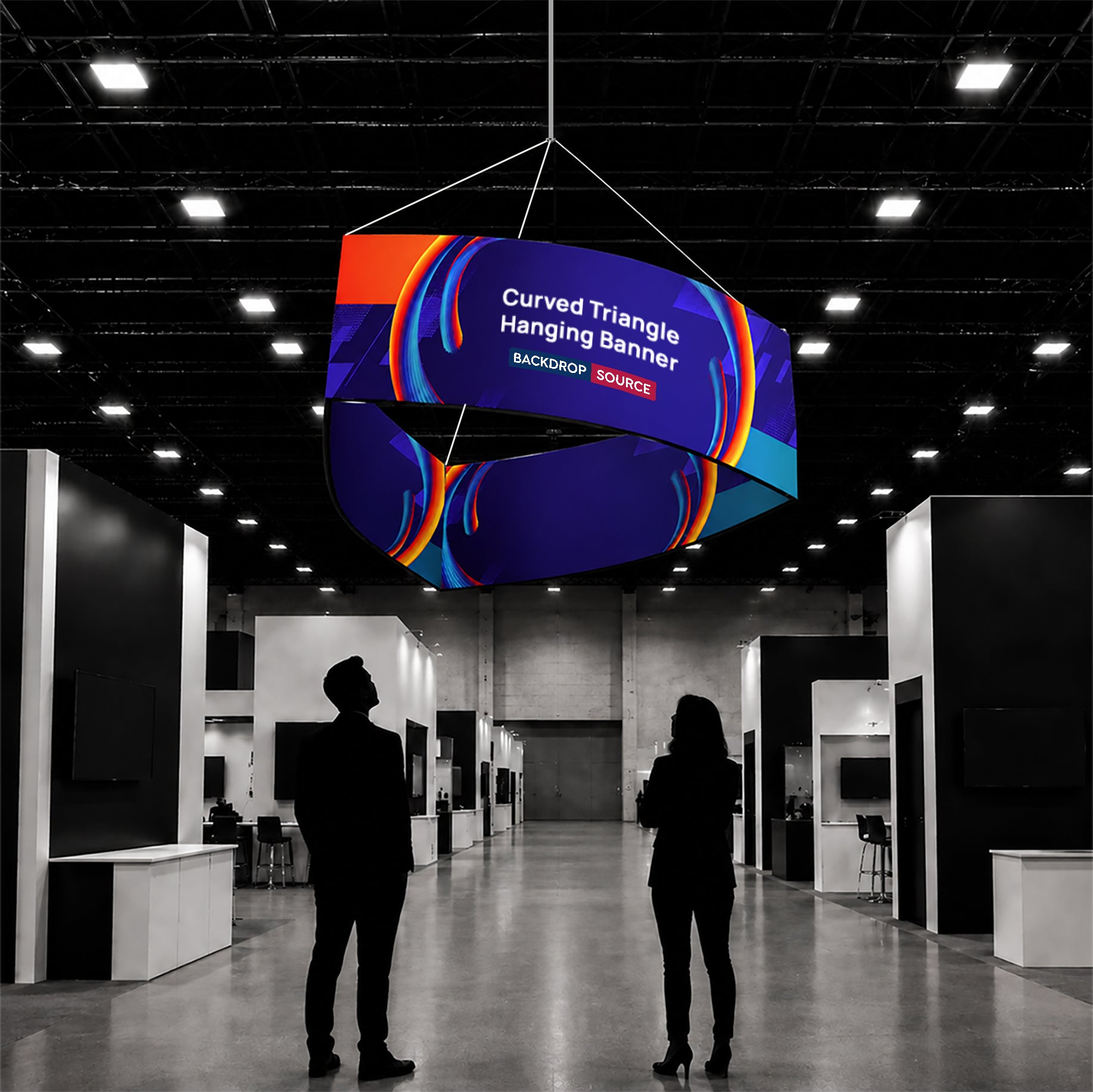 Curved Triangle Hanging Banner