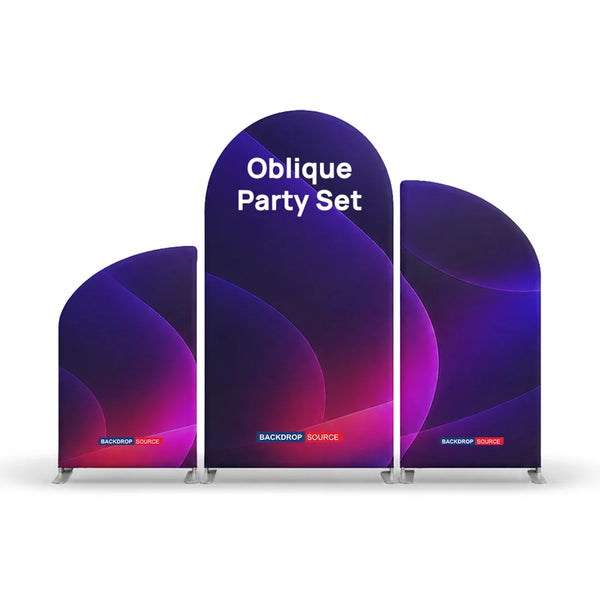 Customized Oblique Design Themed Party Media Sets for Birthday / Events/ Weddings - Model 2