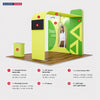 Premium Modular L Arch TV Display Exhibition Kit for 3m Wide Booths