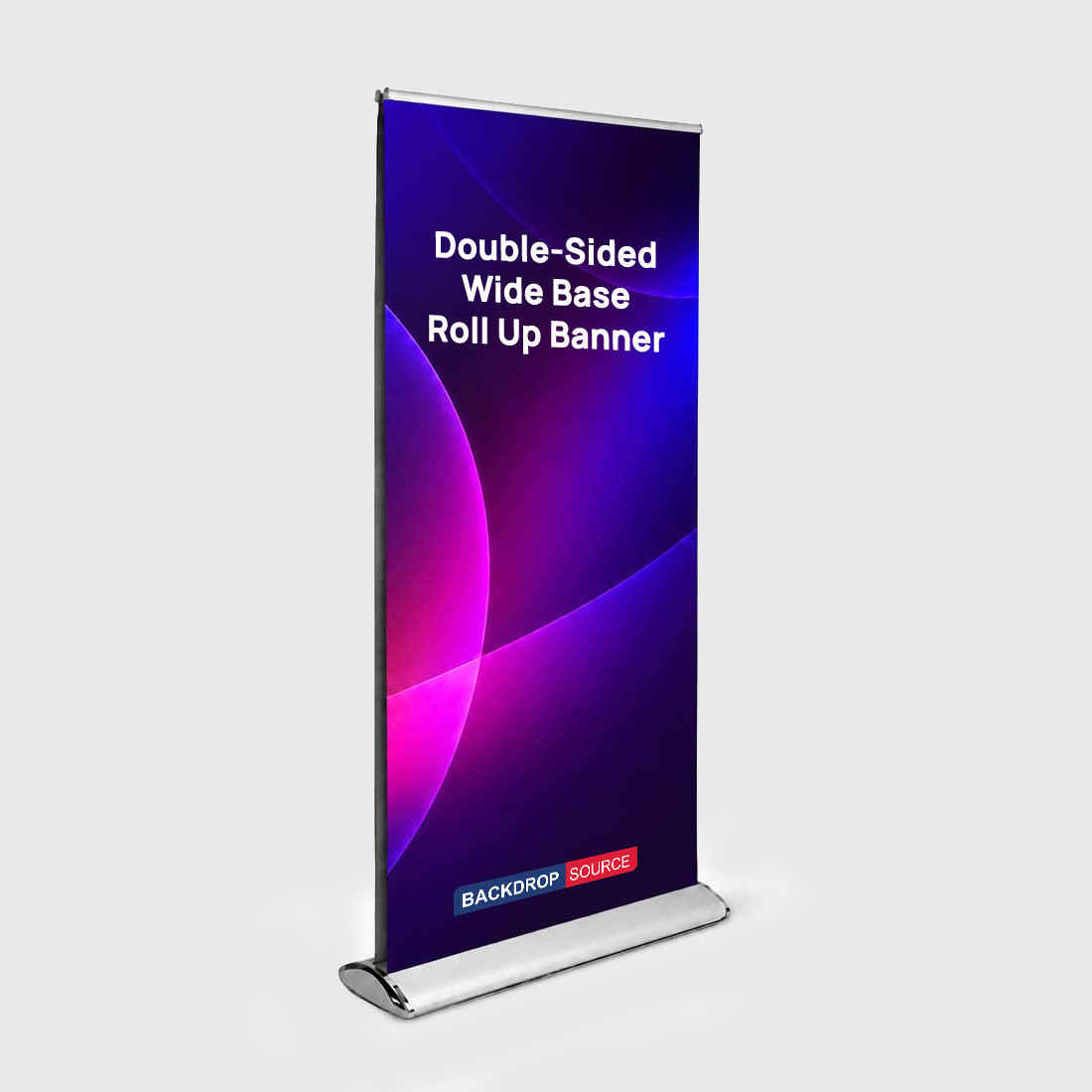 Double-screen wide base Fabric Roll Up Banner