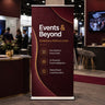 Double-screen wide base Fabric Roll Up Banner