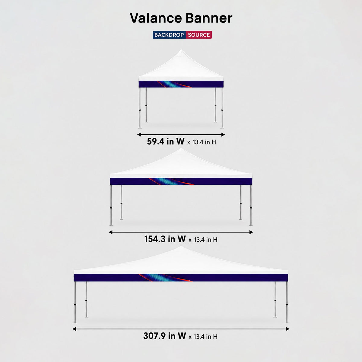 Fabric Canopy Tent Valance Banner