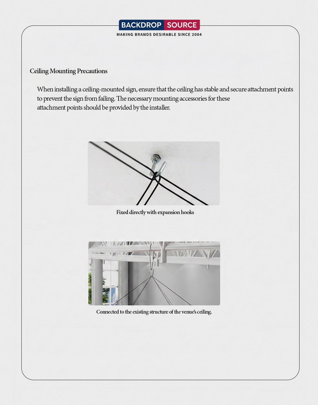 Tiered Ring Hanging Banner