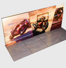 6x3m Backlit SEG Lightbox Booth Kit with 6m Wall & TV Mount