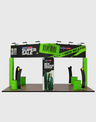 6x6m Island Booth with 3D Wall Boxes, 4 Counters & iPad Stands