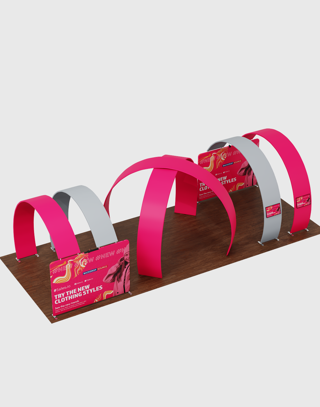 Modular Booth Kits 12m x 6m - Model 1 – Backdropsource AU