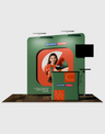 3x3m Inclined Wall Booth Kit with Counter & TV Mount