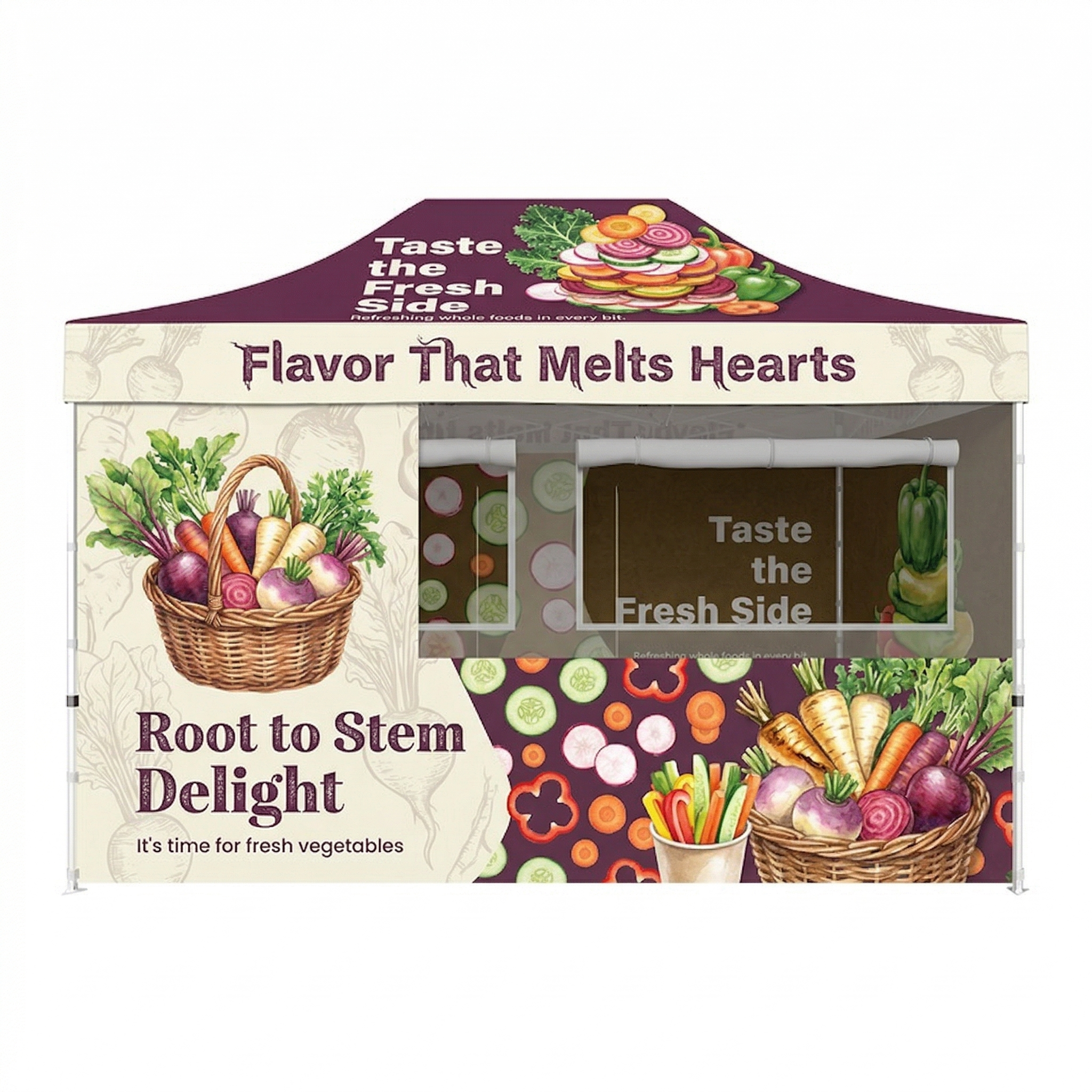 4.5m x 3m Custom Food Booth Canopy Tent