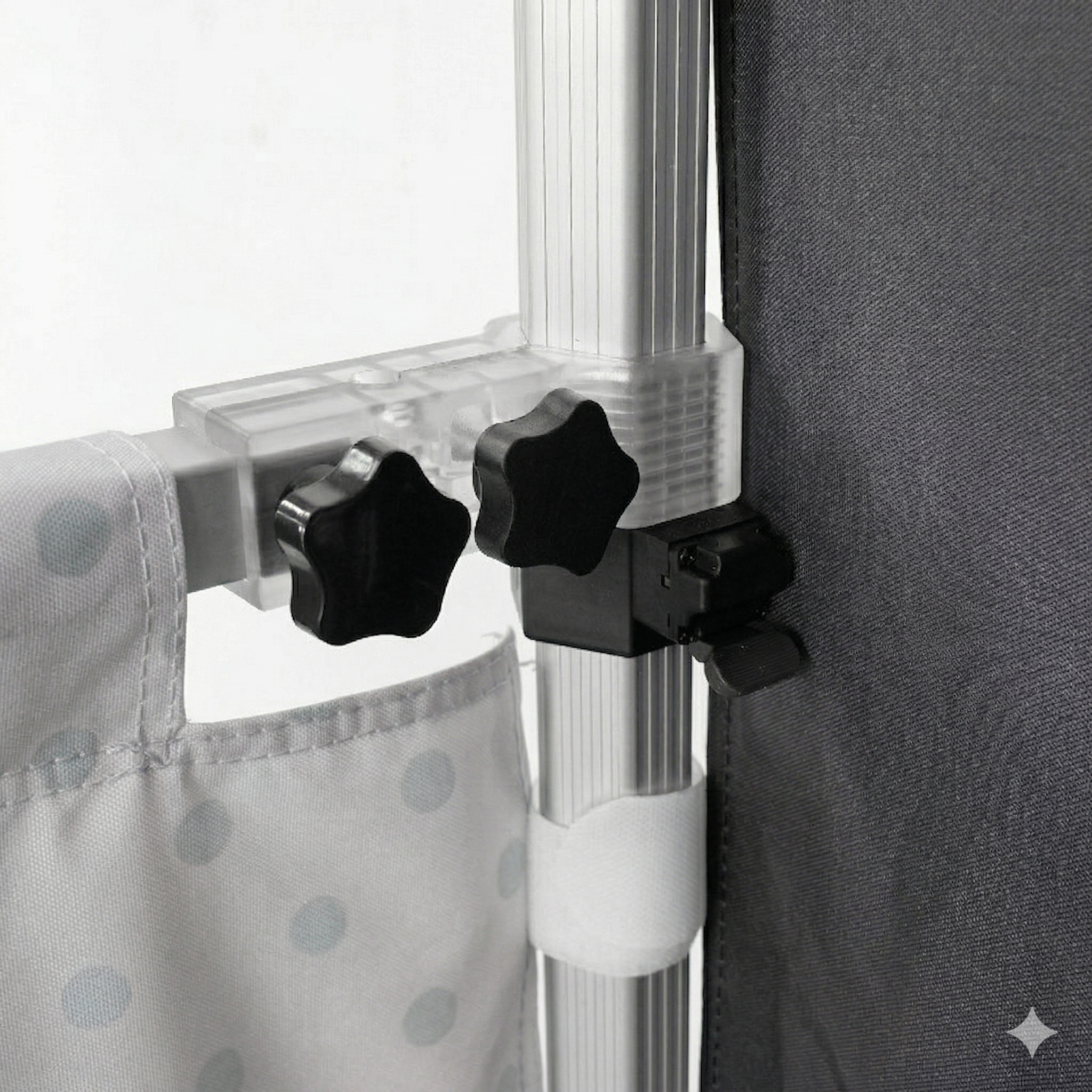 3m x 3m Canopy Kit with Waterfall Shelves & TV Mounts