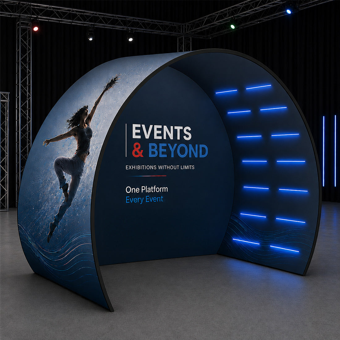 Half Circle Photo booth Enclosure
