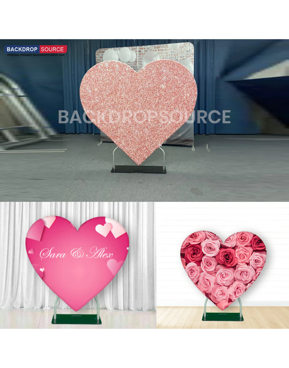 Custom Heart Shaped Backdrop Backdrop with Stand – Backdropsource AU