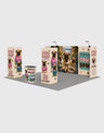 6x6m Magnetic Booth Kit with 2 Cubic Towers & Counter