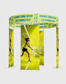 6x6m Island Booth with 360 Photo Booth & Tiered Hanging Sign