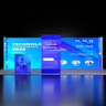 Backlit SEG Booth Kit with L-Arch, 2 Sidewalls & Counter