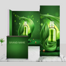 Backlit SEG Corner Booth Kit with L-Arch & Lightbox Counter