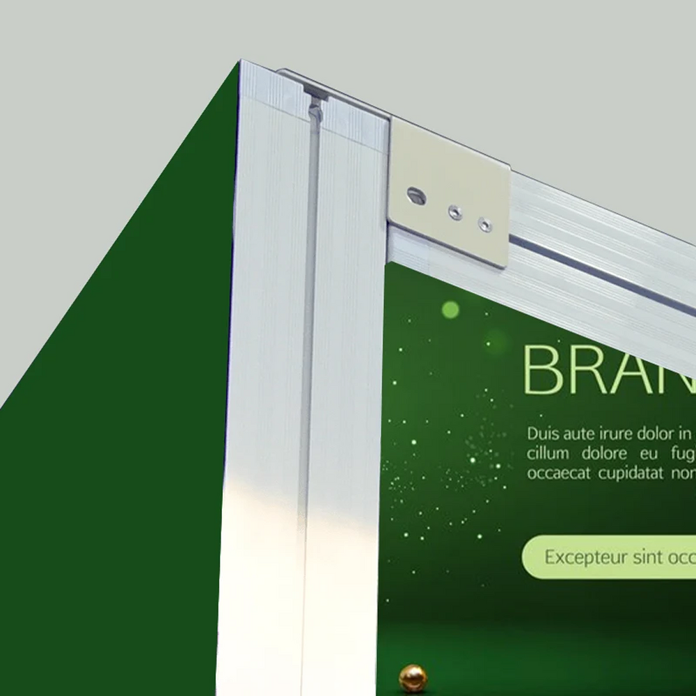 Backlit SEG Corner Booth Kit with L-Arch & Lightbox Counter