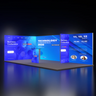 Backlit SEG Booth Kit with Divider Wall, Sidewall & Counter