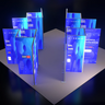 Backlit SEG Panel Wall System with 24 Lightbox Panels