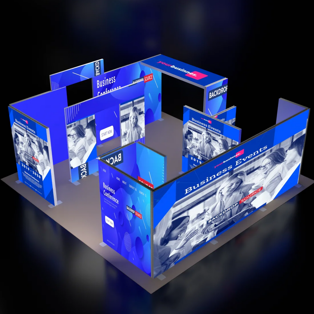 6m Straight Backlit SEG Lightbox Wall