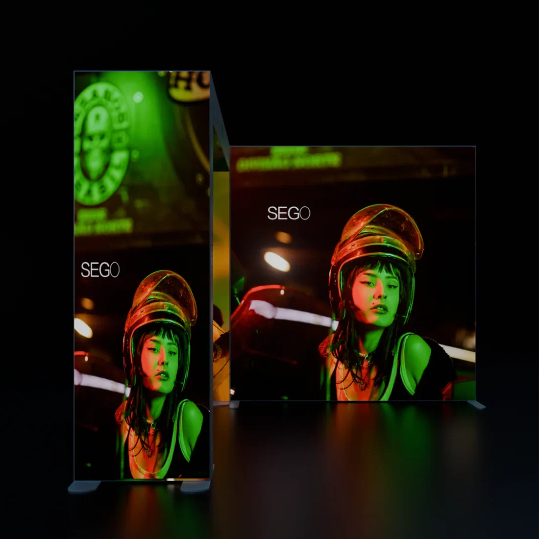3x3m Backlit SEGO Booth Kit with Square Arch Backwall